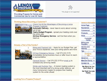 Tablet Screenshot of lenoxpropane.com